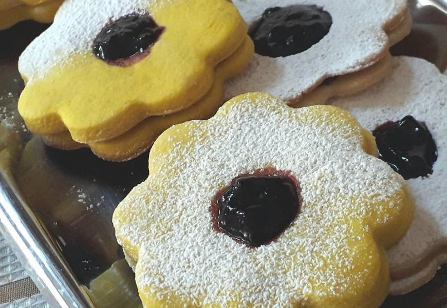 Óriás linzer szőlő lekvárral