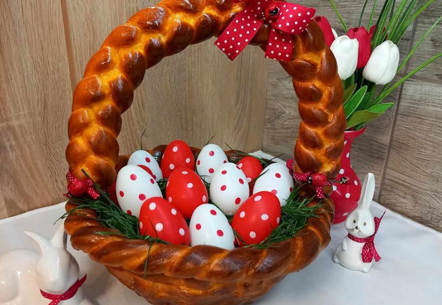 Húsvéti fonott kosár