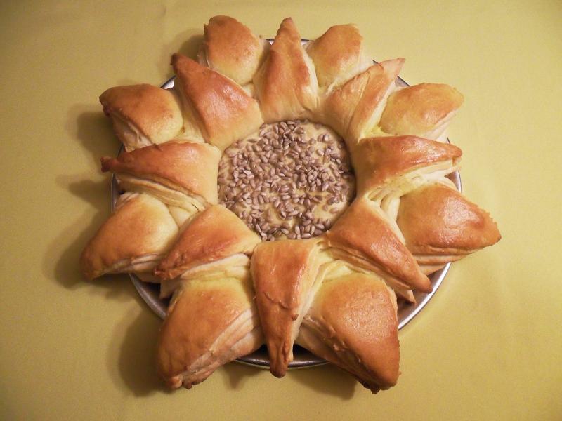 Napraforgó alakú kenyér