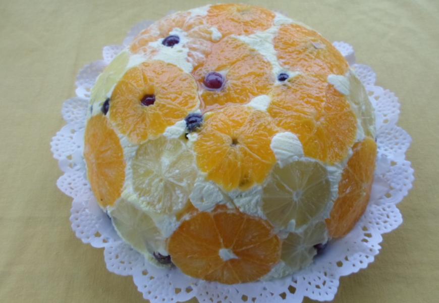 Gyümölcsös fordított torta