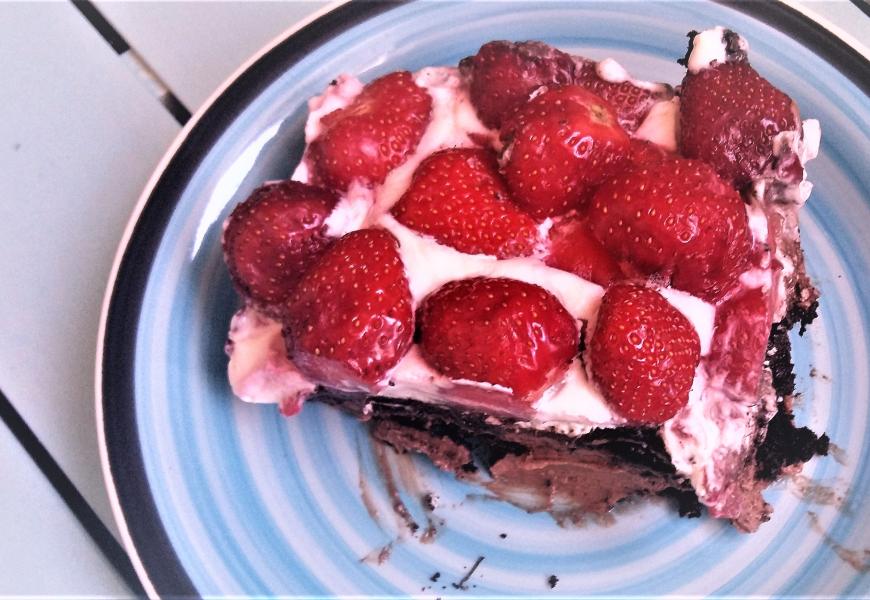 Epres Oreo kekszes süti 