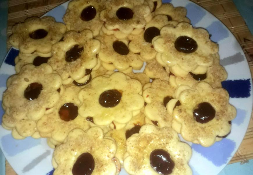 Narancsos linzerkoszorú 