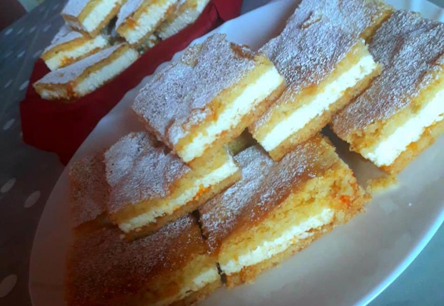 Sárgabarackos lekváros túrós pite