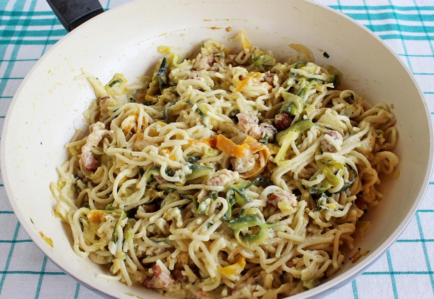 Cukkini carbonara