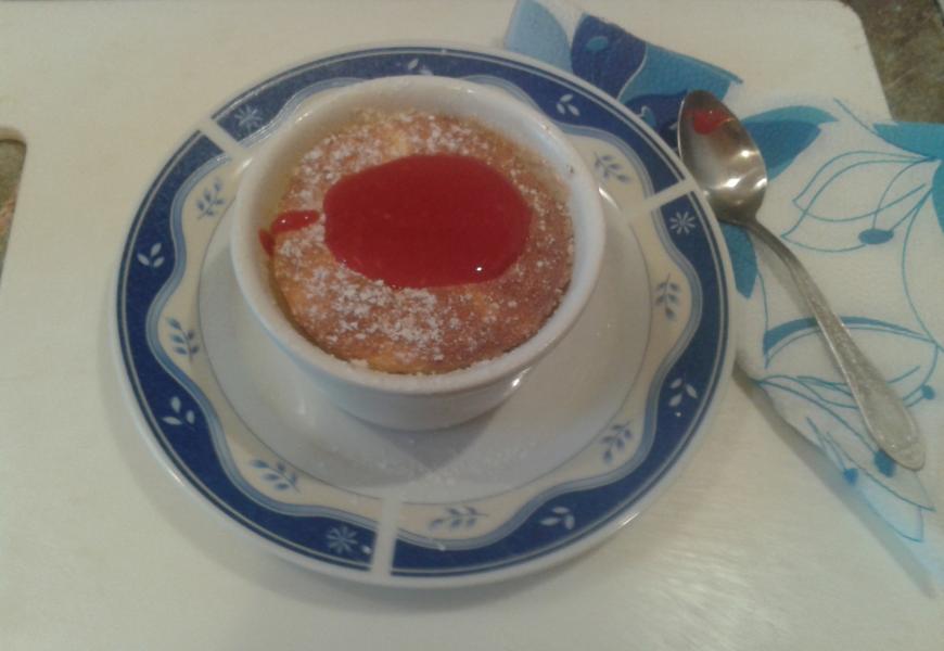 Túrószuflé forró málnaöntettel !  