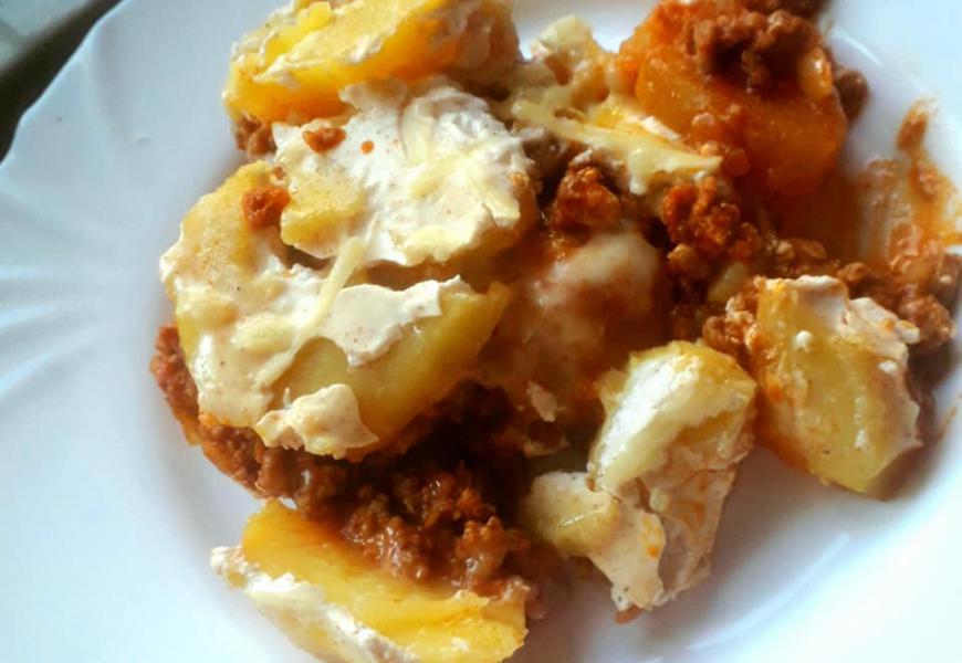 Darált húsos rakott krumpli